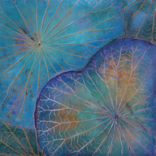 Blaues Lotusblatt Gemälde