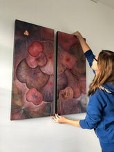 Lade das Bild in den Galerie-Viewer, Himapan Canvas - 2 x 40x90cm - &quot;Japanese Cherry Blossom&quot;
